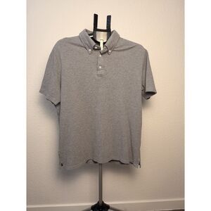 Spier & Mackay Heather Gray Pique Polo Men's XXL Button-Down Collar Cotton